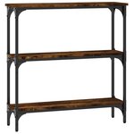 vidaXL Table console chêne fumé 75x22 5x75 cm bois d'ingénierie