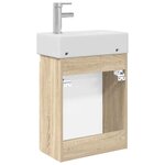 vidaXL Meuble de salle de bain avec robinet Chêne Sonoma