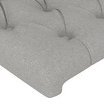 vidaXL Tête de lit à LED Gris clair 90x7x78/88 cm Tissu