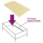 vidaXL Latte de rechange pour sommier avec 17 lattes 120 x 200 cm