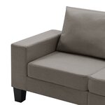 vidaXL Canapé Taupe 2 places tissu