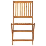 vidaXL Ensemble à manger de jardin pliable 3 Pièces Bois d'acacia solide