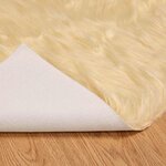 vidaXL Tapis en Peau de Mouton Synthétique Crème 240 x 340 cm
