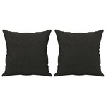 vidaXL Ensemble de canapés 4 Pièces avec coussins noir tissu