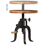 vidaXL Table d'appoint 45x (45-62) cm Bois de récupération et fonte