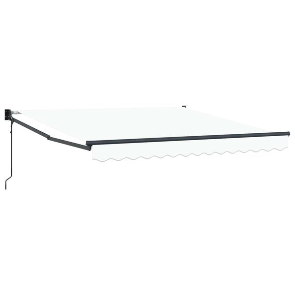 vidaXL Auvent Rétractable Blanc 350 x 250 cm Polyester et Aluminium