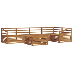 vidaXL Ensemble de canapés d'extérieur 6 pc Naturel