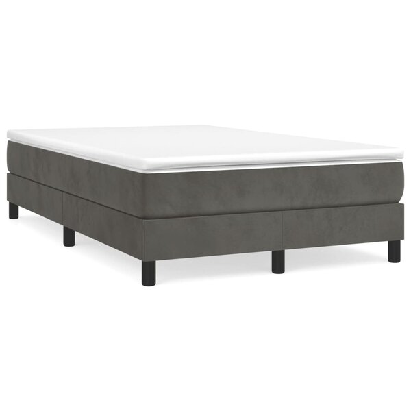 vidaXL Cadre de lit Gris foncé 120x200 cm Velours