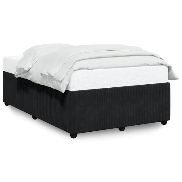 vidaXL Cadre de lit sans matelas noir 120x190 cm velours