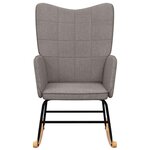 vidaXL Chaise à bascule Taupe Tissu