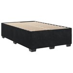 vidaXL Sommier à lattes de lit avec matelas Noir 120x200 cm Velours