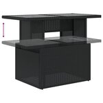 vidaXL Salon de jardin 10 Pièces avec coussins noir résine tressée