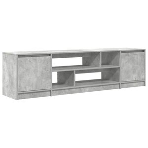 vidaXL Meuble TV gris béton 188 5x41x50 cm bois d'ingénierie