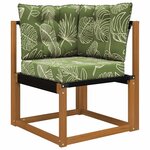 vidaXL Coussin de canapé d'extérieur 3 Pièces Modèle feuille Polyester