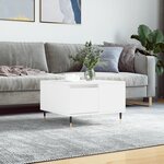 vidaXL Table basse blanc 55x55x36 5 cm bois d'ingénierie