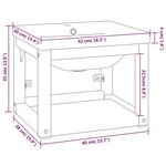 vidaXL Cadre de lavabo de salle de bain vasque à encastrer Noir Fer