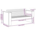 vidaXL Canapé de jardin Blanc 134 x 60 x 62 cm Bois massif en pin