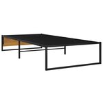 vidaXL Cadre de lit Noir Métal 100x200 cm