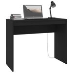 vidaXL Bureau Noir 90x40x72 cm Bois d'ingénierie