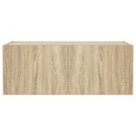 vidaXL Meuble TV mural avec lumières LED chêne sonoma 80x35x31 cm