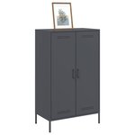vidaXL Buffet haut anthracite 68x39x113 cm acier