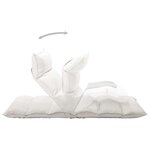 vidaXL Chaise pliable de sol Crème Tissu