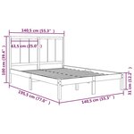 vidaXL Cadre de lit sans matelas 135x190 cm bois de pin massif
