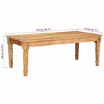 vidaXL Table basse Marron 100 x 55 x 40 cm bois de manguier massif