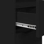 vidaXL Tables de chevet 2 Pièces Noir 30 5 x 30 x 43 cm Bois d'ingénierie