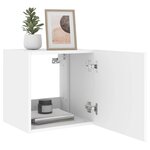 vidaXL Meubles TV muraux avec lumières LED 2 Pièces blanc 40 5x35x40 cm