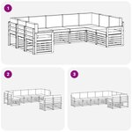 vidaXL Ensemble de canapés d'extérieur 7 pc Blanc et Anthracite