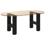 vidaXL Pieds de table basse Noir 2 pièces 40 x (30-31) cm Acier