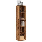 vidaXL Armoires à CD 2 Pièces vieux bois 21x16x93 5 cm bois d'ingénierie