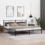 vidaXL Cadre de lit sans matelas chêne marron 200x200 cm