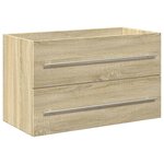 vidaXL Ensemble de meubles de salle de bain 2 Pièces chêne sonoma