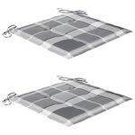 vidaXL Chaises de jardin avec table à thé et coussins Acacia solide