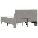 vidaXL Cadre de lit avec matelas Gris clair 140 x 190 cm Velours