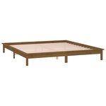 vidaXL Cadre de lit à LED sans matelas 200x200 cm bois massif