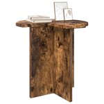vidaXL Table d'appoint Chêne fumé Ø 39 x 38 cm Bois d'ingénierie