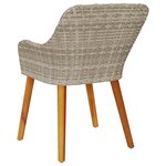 vidaXL Chaises de jardin avec coussins 2 Pièces Gris clair Rattan synthétique