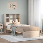 vidaXL Lit bibliothèque sans matelas 100x200 cm bois massif de pin