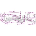 vidaXL Ensemble de canapés d'extérieur 9 pc Naturel et gris clair