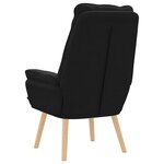 vidaXL Fauteuil relaxant Noir 69 x 74 x 93 cm tissu