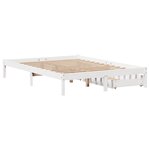 vidaXL Cadre de lit sans matelas blanc 140x190 cm bois de pin massif