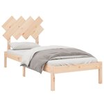 vidaXL Cadre de lit sans matelas 90x190 cm bois massif