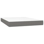 vidaXL Sommier à lattes de lit et matelas et LED Gris foncé 140x190 cm