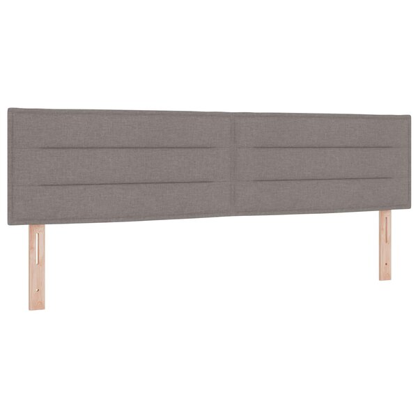 vidaXL Tête de lit LED avec bandes LED Taupe 180 cm tissu