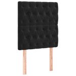 vidaXL Sommier à lattes de lit et matelas Noir 80x200 cm Velours