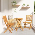 vidaXL Bois naturel Bois d'acacia massif Petit Pliable