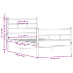 vidaXL Cadre de lit sans matelas avec tête de lit pied de lit 75x190cm